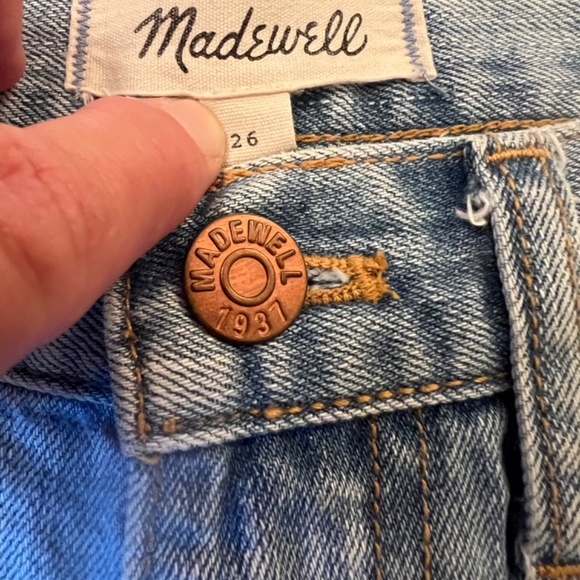 Madewell Blue Denim Distressed Boyshorts - Cuttoff Edition Size 26. - Picture 5 of 7